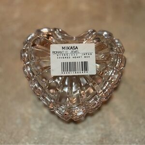 Mikasa Romantic Jewel Crystal Lidded Heart Shaped Trinket Box